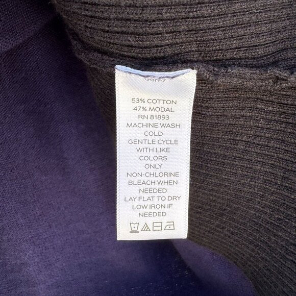 G.I.L.I. Womens Purple & Black Long Sleeve Cotton Blend Knit Sweater Top Size L - Picture 6 of 8